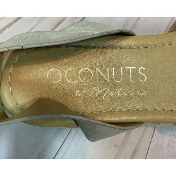 Coconuts by Matisse Wedge Ankle Strap Sandals‎ Topic Gray 6M - Picture 7 of 8